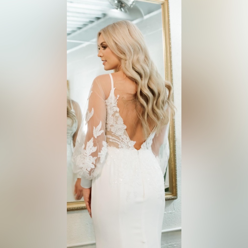 Cristiano Lucci wedding dress with custom sleeves